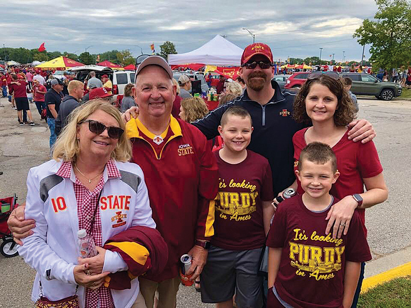 Newton family at Iowa State tailgate