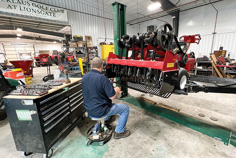 Mark Williams at work in the shop