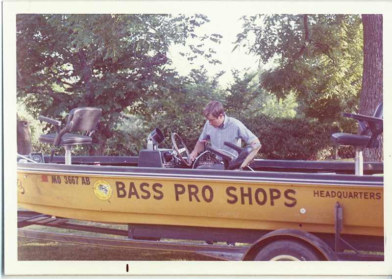 Archive image of Johnny Morris and his boat