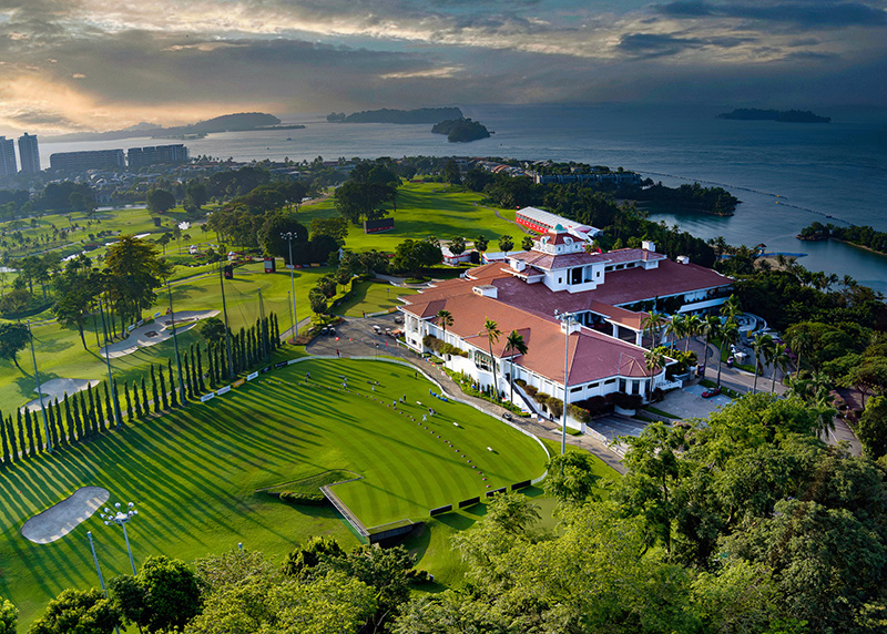 Aerial view of Sentosa golf club