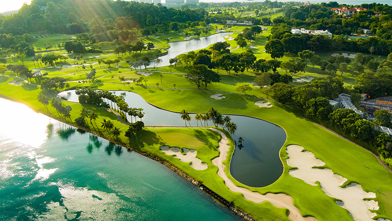 Aerial view of Sentosa golf club