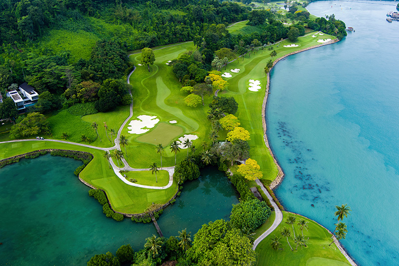 Aerial view of Sentosa golf club