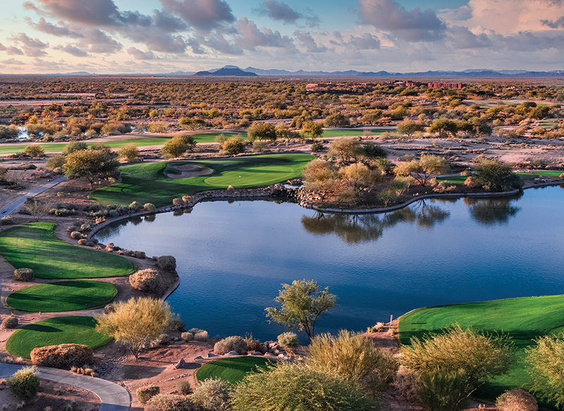 Aerial view of Ghost Creek golf course