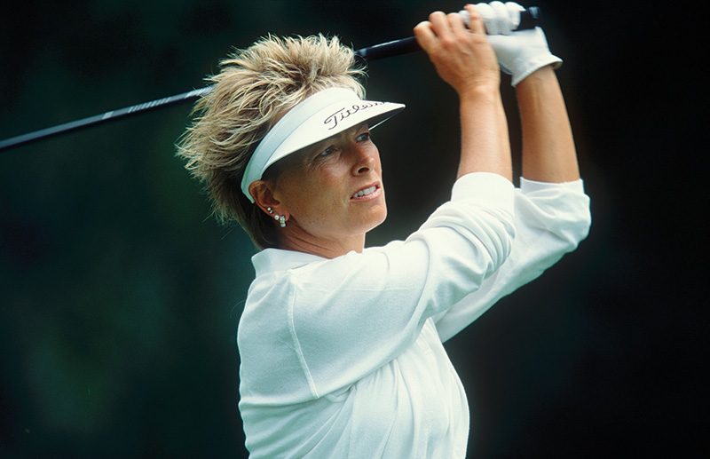 Dottie Pepper playing golf during her LPGA career