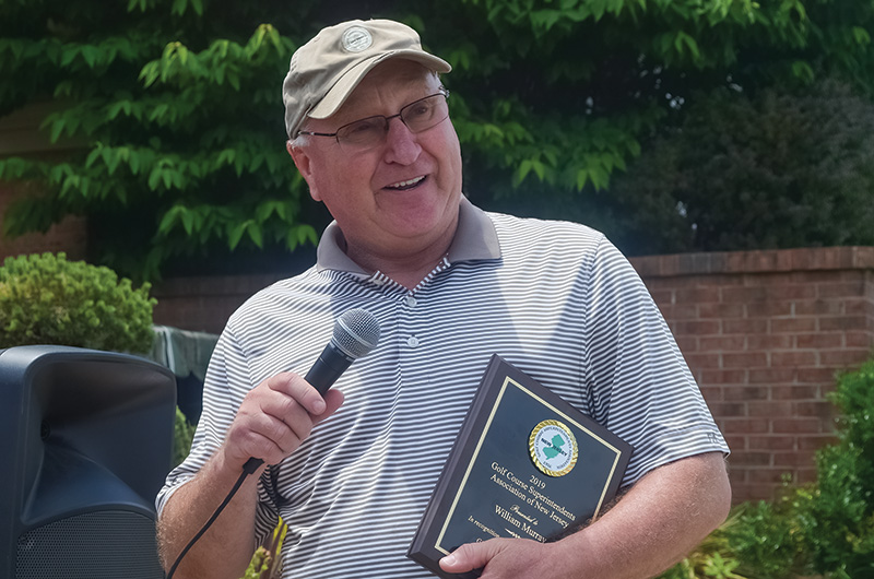 Bill Murray receiving the GCSANJ Shawn Barry Distinguished Service Award