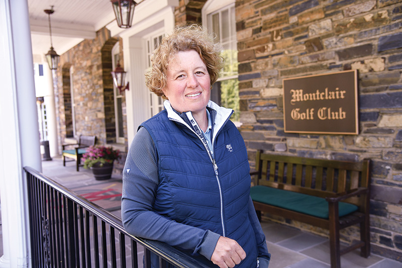 Vanja Drasler stands in front of the clubhouse of Montclair Golf Club