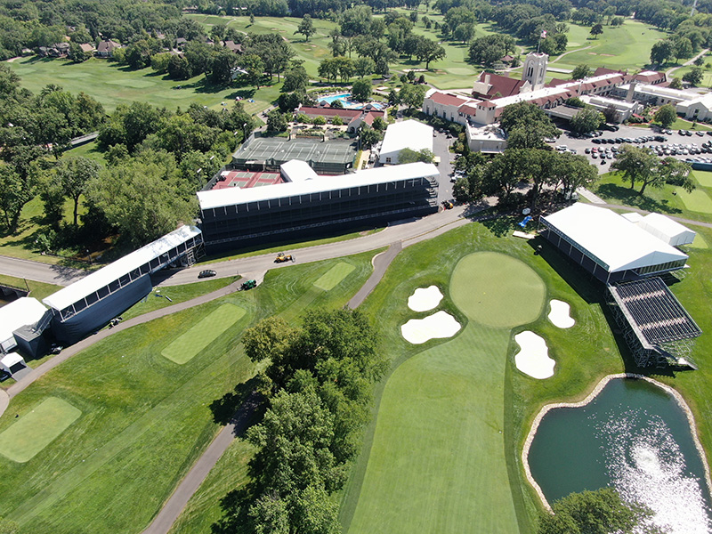Aerial photo of Olympia Fields Country Club.