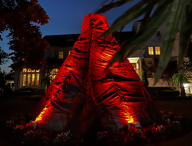 fake volcano at Cincinnati Country Club