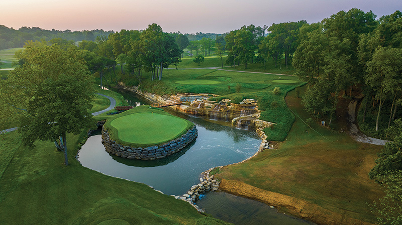 Aerial view of Ghost Creek golf course