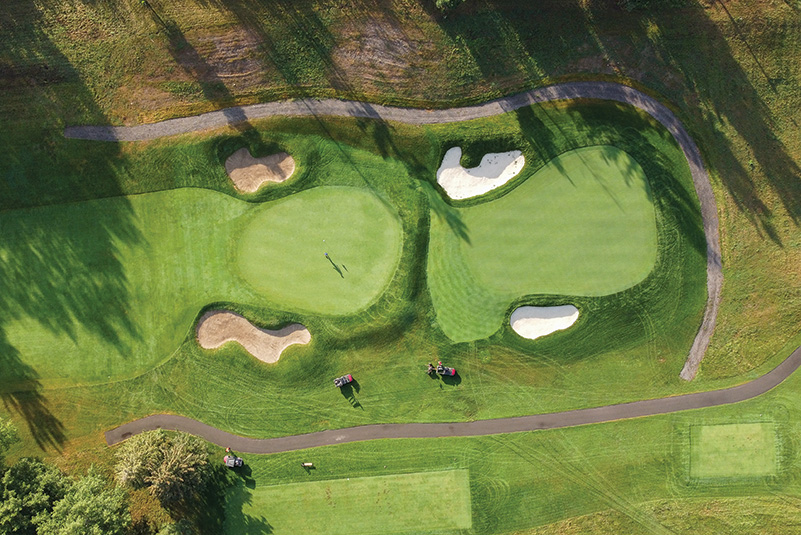 Aerial view of Cutten Fields golf course