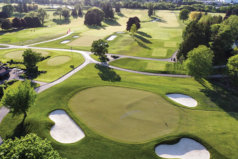 Aerial view of Cutten Fields golf course