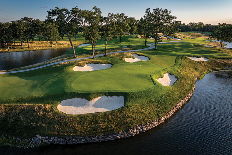 Aerial view of Ghost Creek golf course