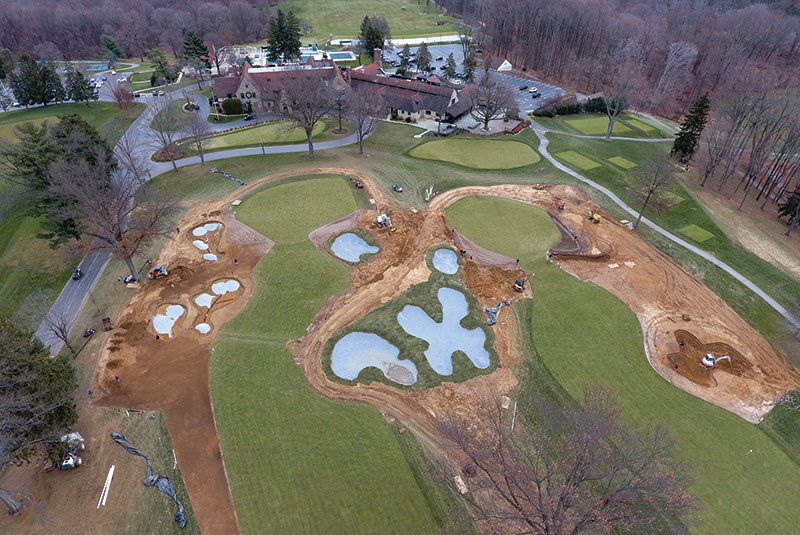 Aerial view of Ghost Creek golf course