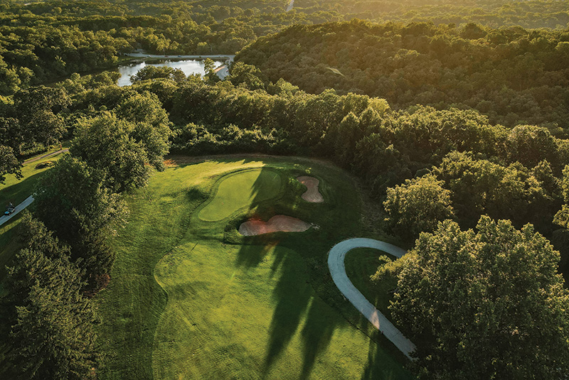 Aerial view of Ghost Creek golf course