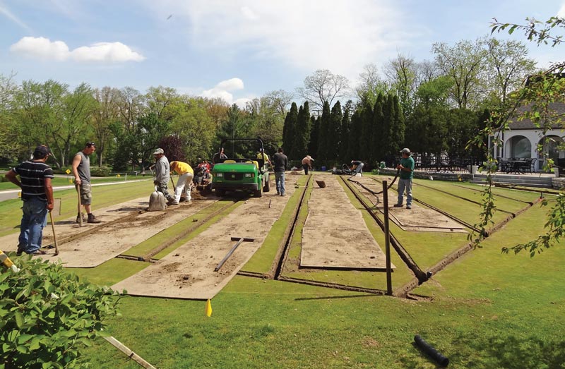 Golf course green renovation