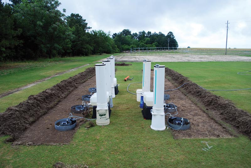Shallow soil compaction following fraze mowing Fraze mowing golf course