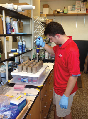 Soil surfactants and fungicide movement in turf Soil surfactant experiment