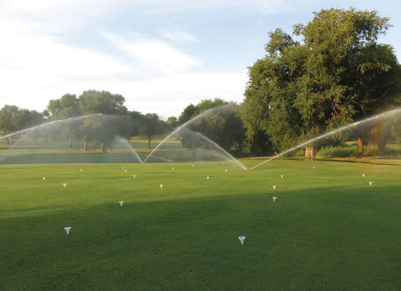 Reducing soil salinity caused by high-salinity irrigation Soil salinity golf course