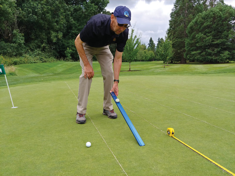 Golf greens foot traffic