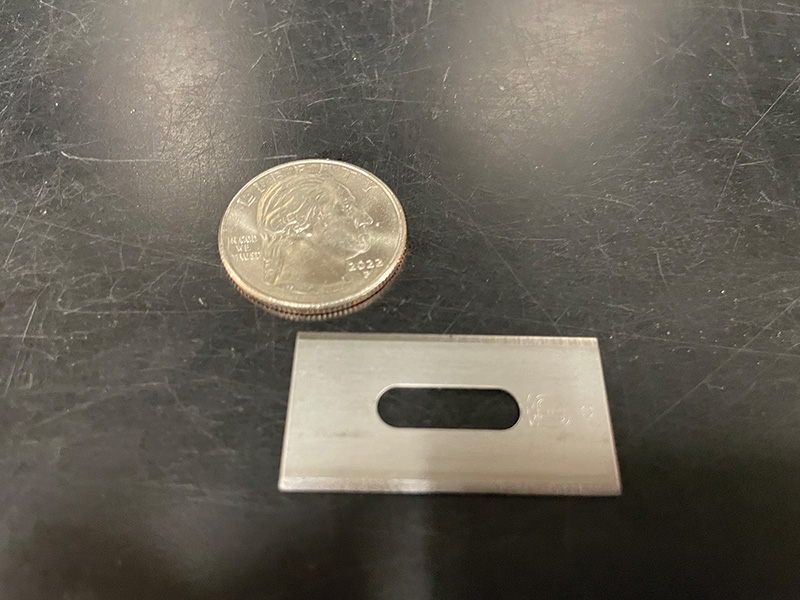Autonomous mower blade installed