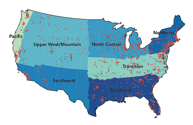 Map of nutrient use
