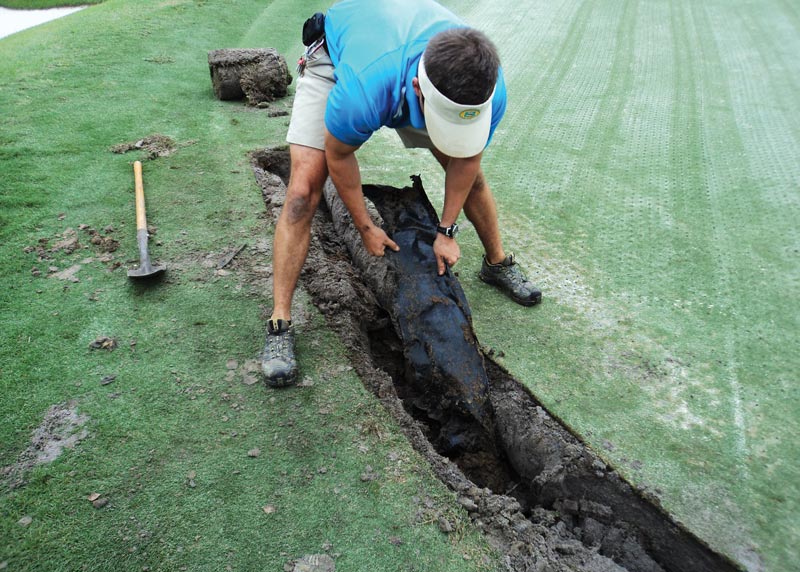 Golf course green liner