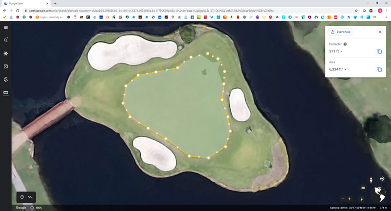 Google Earth golf course