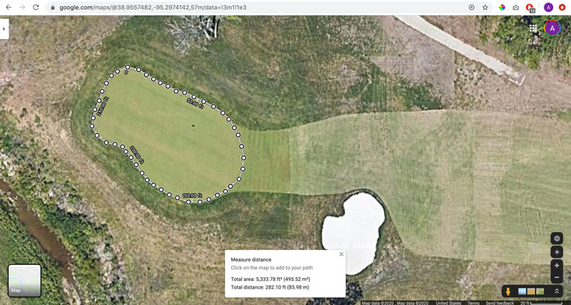 Google Maps golf course