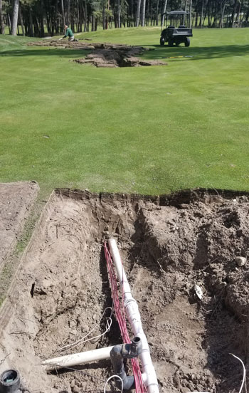 Irrigation system repair fairway