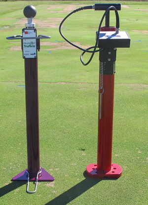 Putting green firmness meters