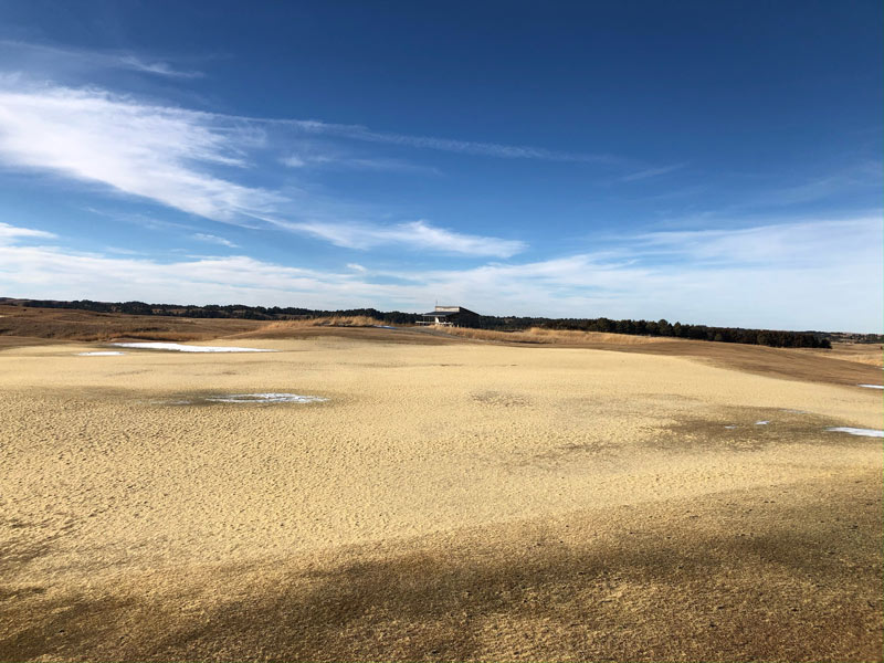 Hydromulch for winter green protection Golf course hydromulch