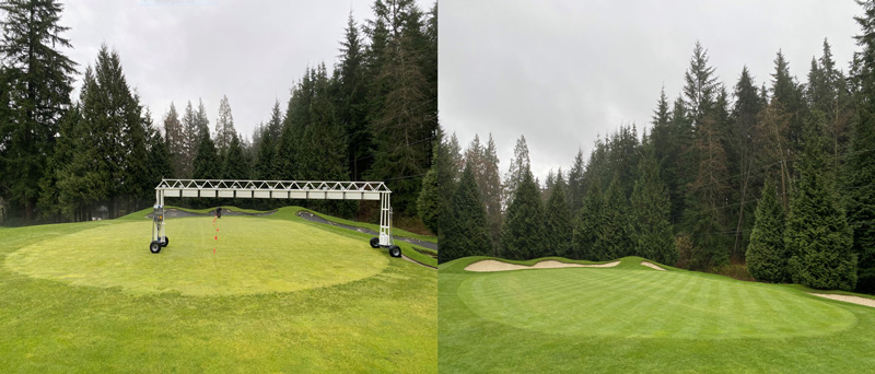 Grow lights on golf greens Grow light golf greens