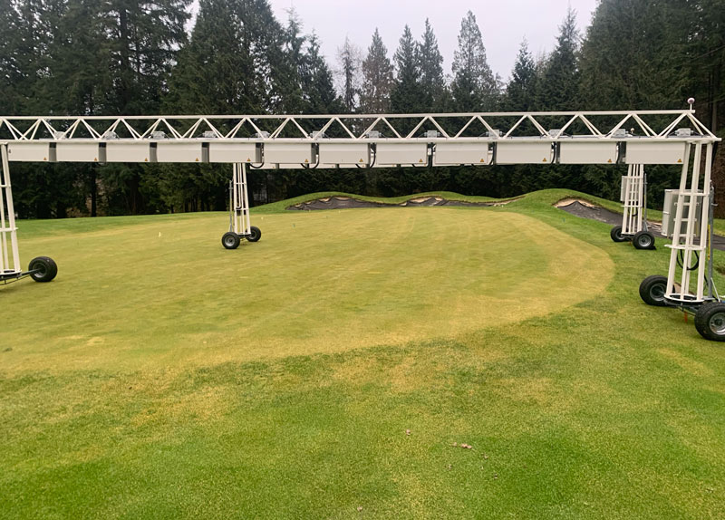 Grow lights on golf greens Grow lights golf