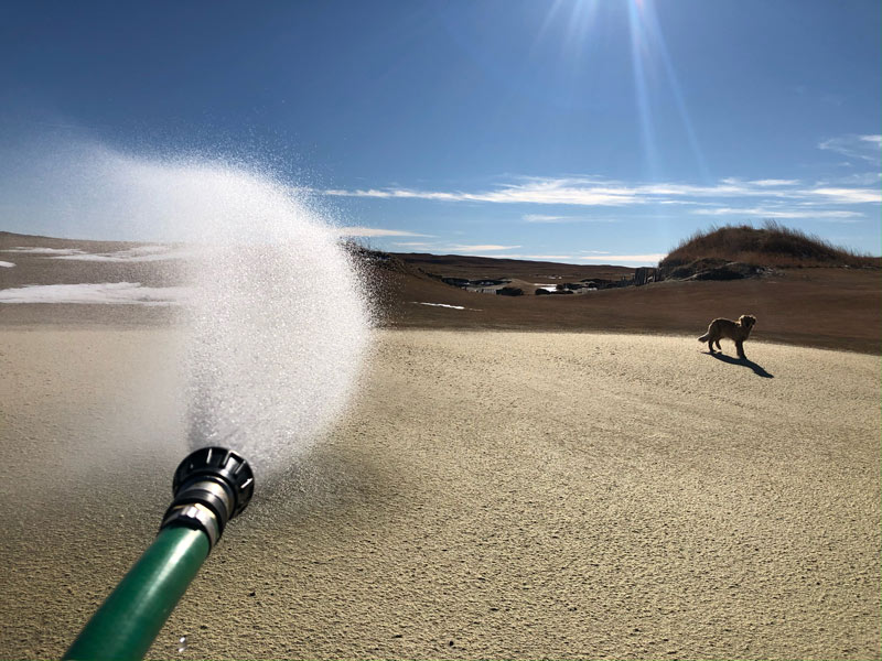 Hydromulch putting green