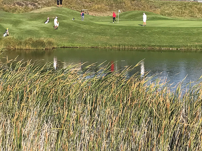 Pond being dredged at The Links at Sierra Blanca in Ruidoso, N.M.