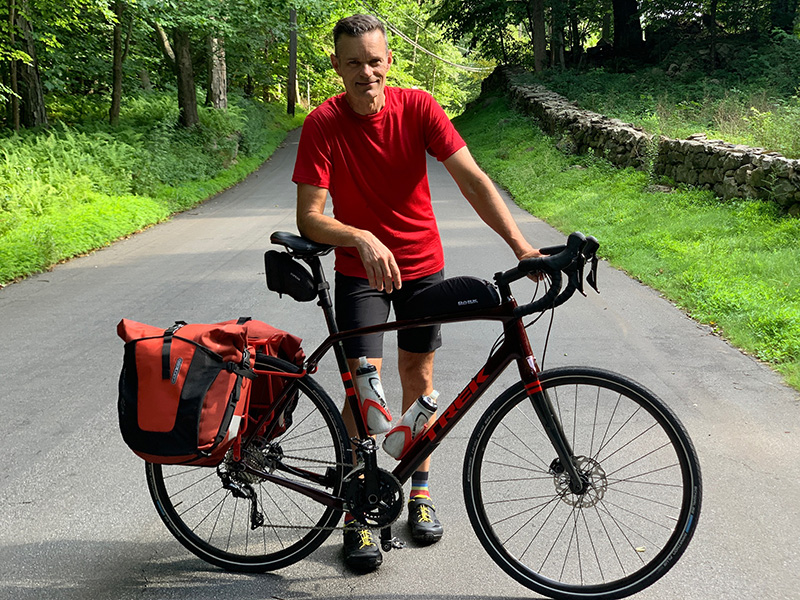 Kenneth Benoit, Jr. and his bicycle