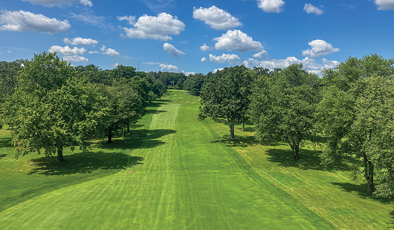 Fairway at hole no. 14 at Wolferts Roost Country Club
